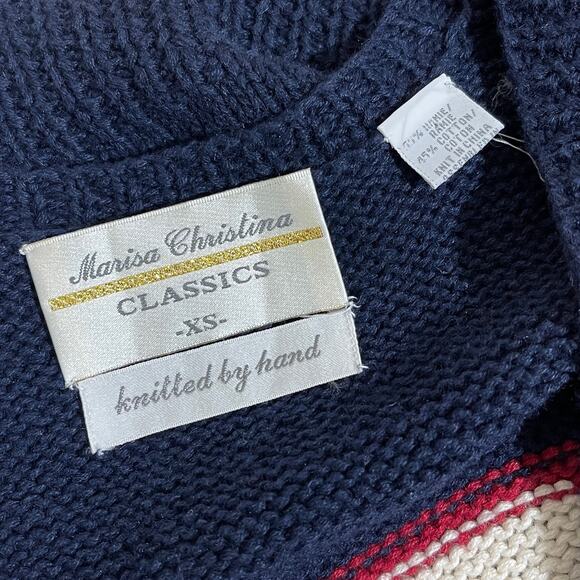 Vintage SZ S Marisa Christina Hand Knitted Sweater Vest - Picture 7 of 7